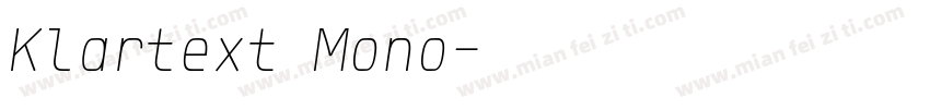 Klartext Mono字体转换